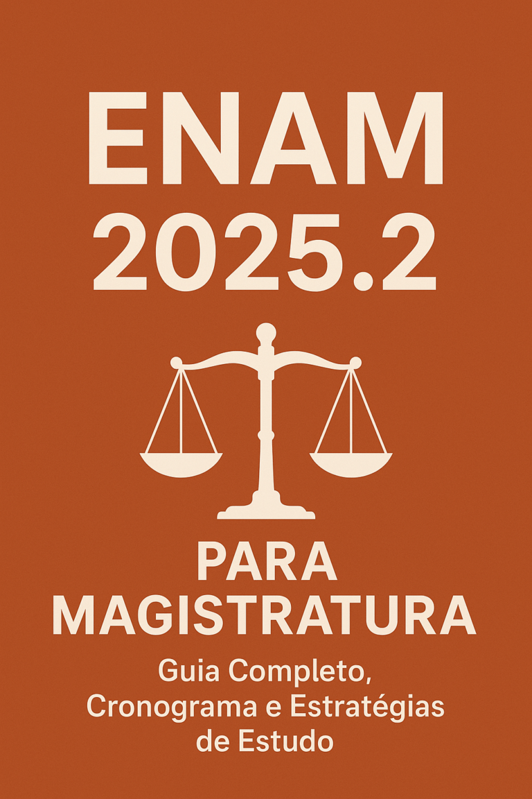 ENAM 2025.2 para Magistratura – Guia Completo com Cronograma e Estratégias de Estudo