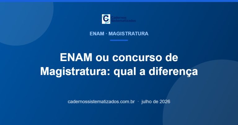 Capa do artigo que compara o ENAM com o concurso de magistratura